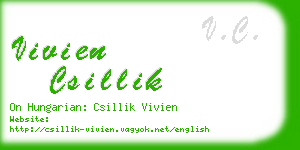 vivien csillik business card